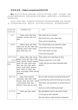 宾语补足语讲解