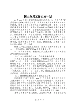 国土分局工作实施计划_1