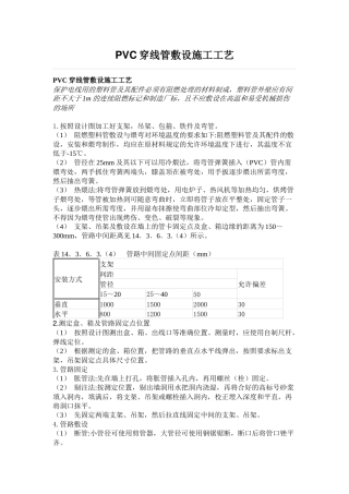 PVC穿线管敷设施工工艺