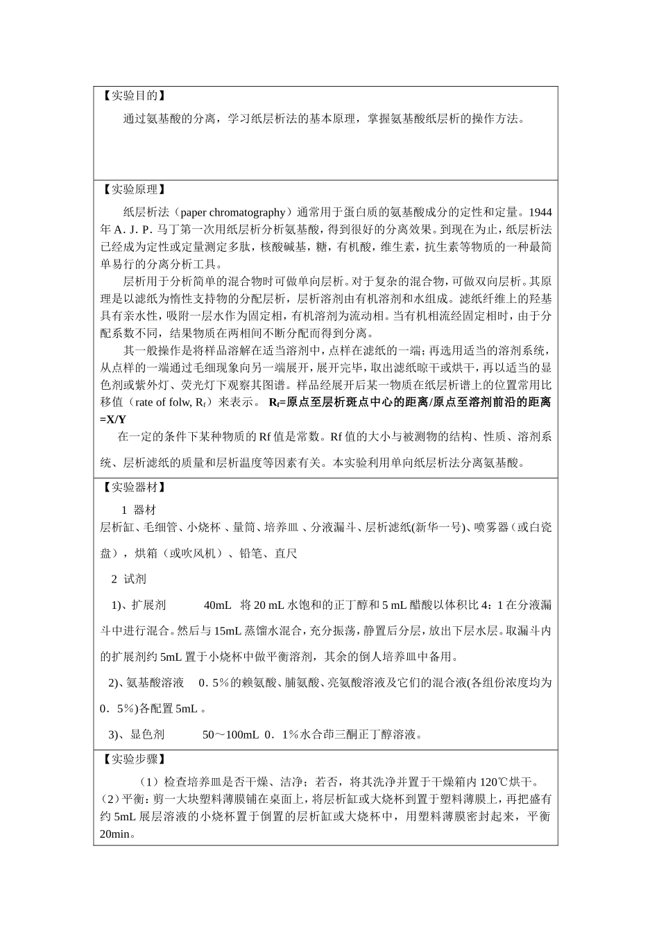 氨基酸的分离鉴定—纸层析法_第2页