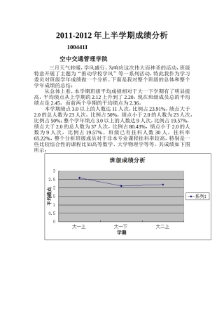 班级成绩分析