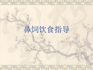鼻饲饮食指导
