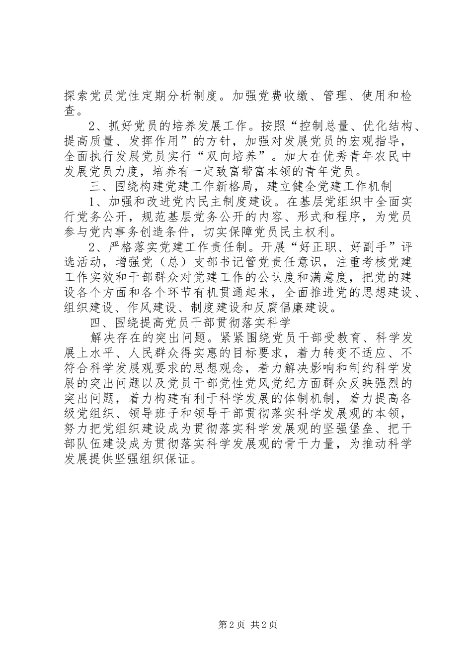 XX年农村党建工作计划_1_第2页