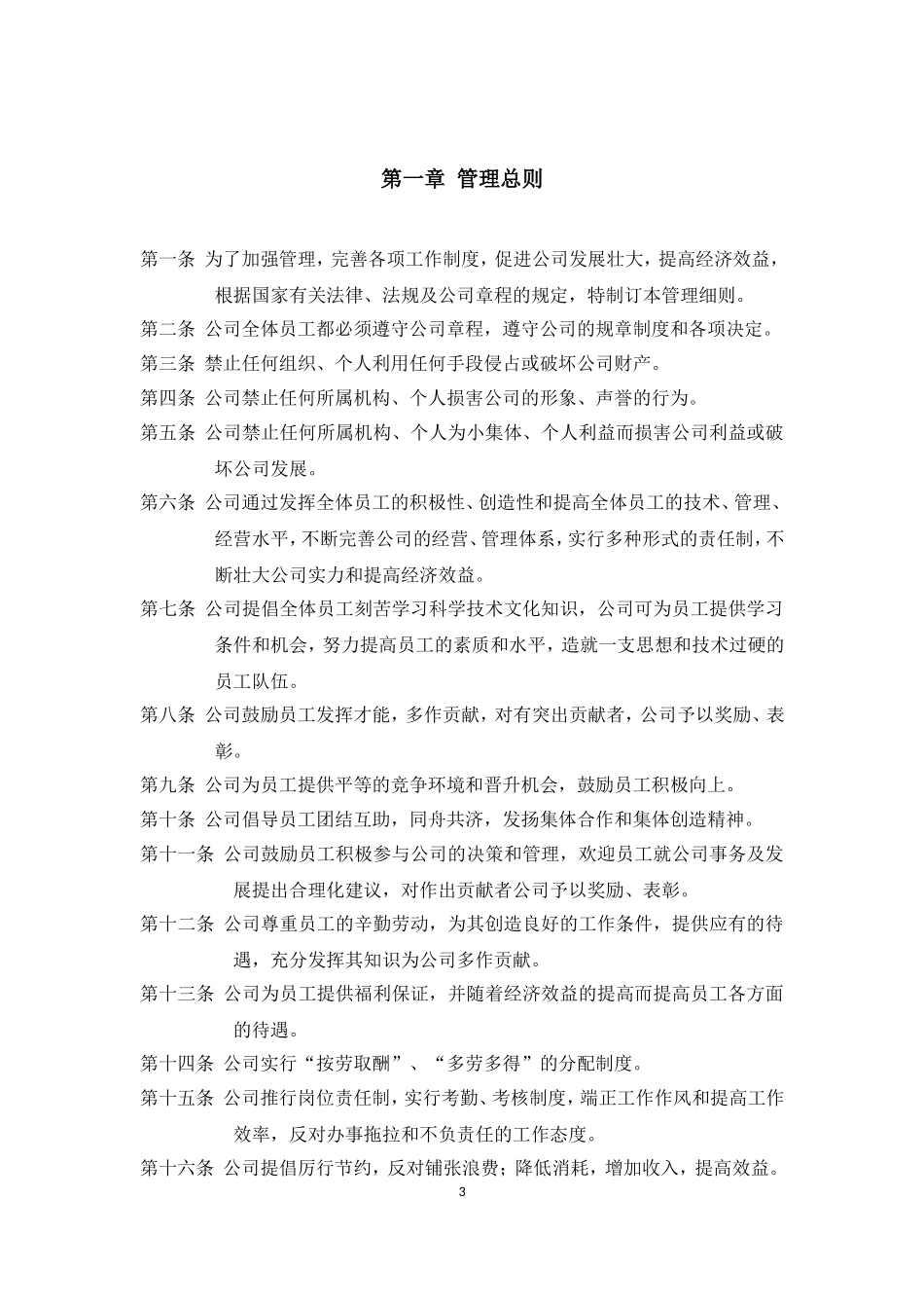 XXX公司规章制度范本_第3页