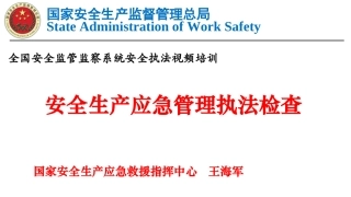 安全生产应急管理执法检查
