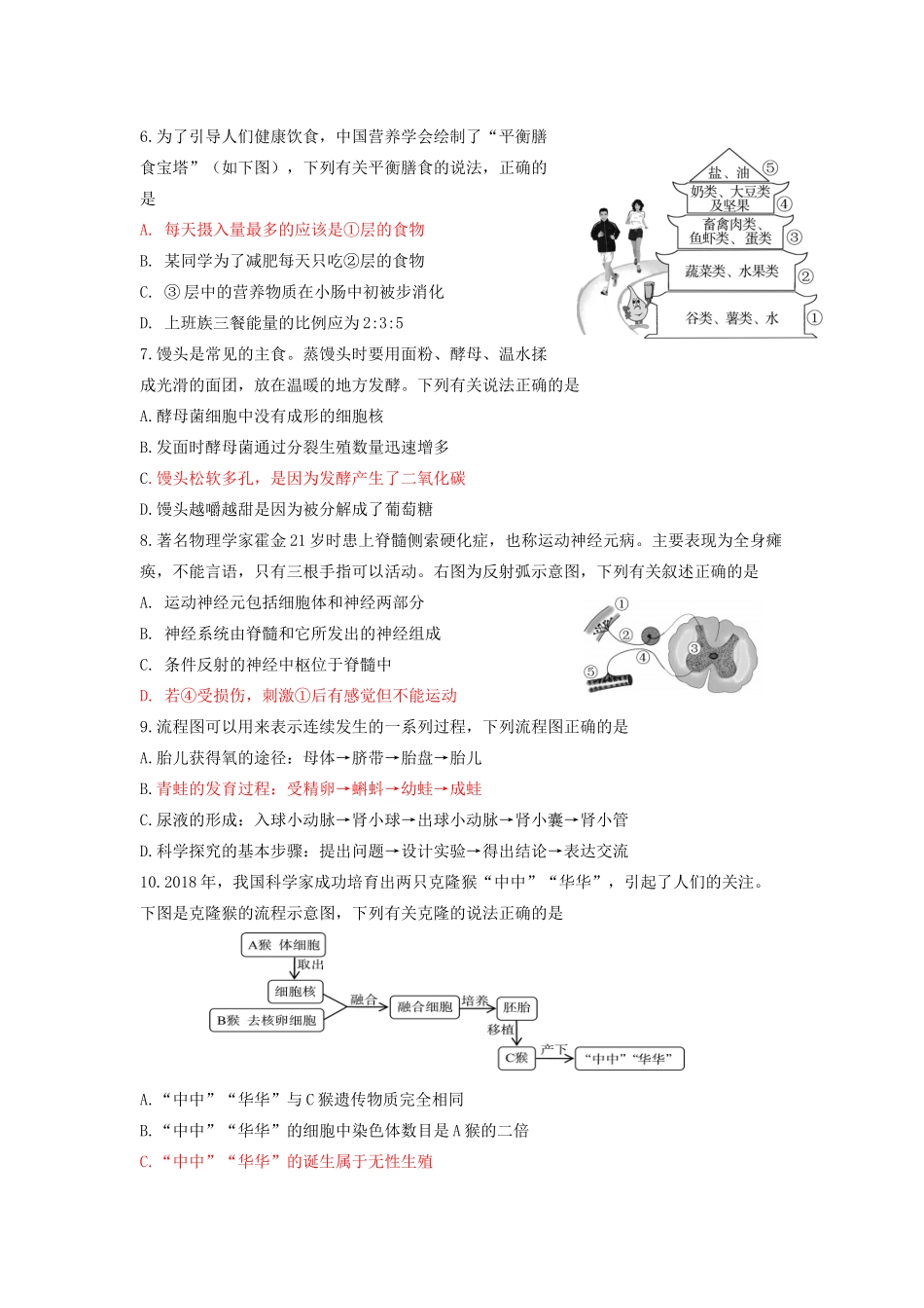 2018生物中考6.23_第2页