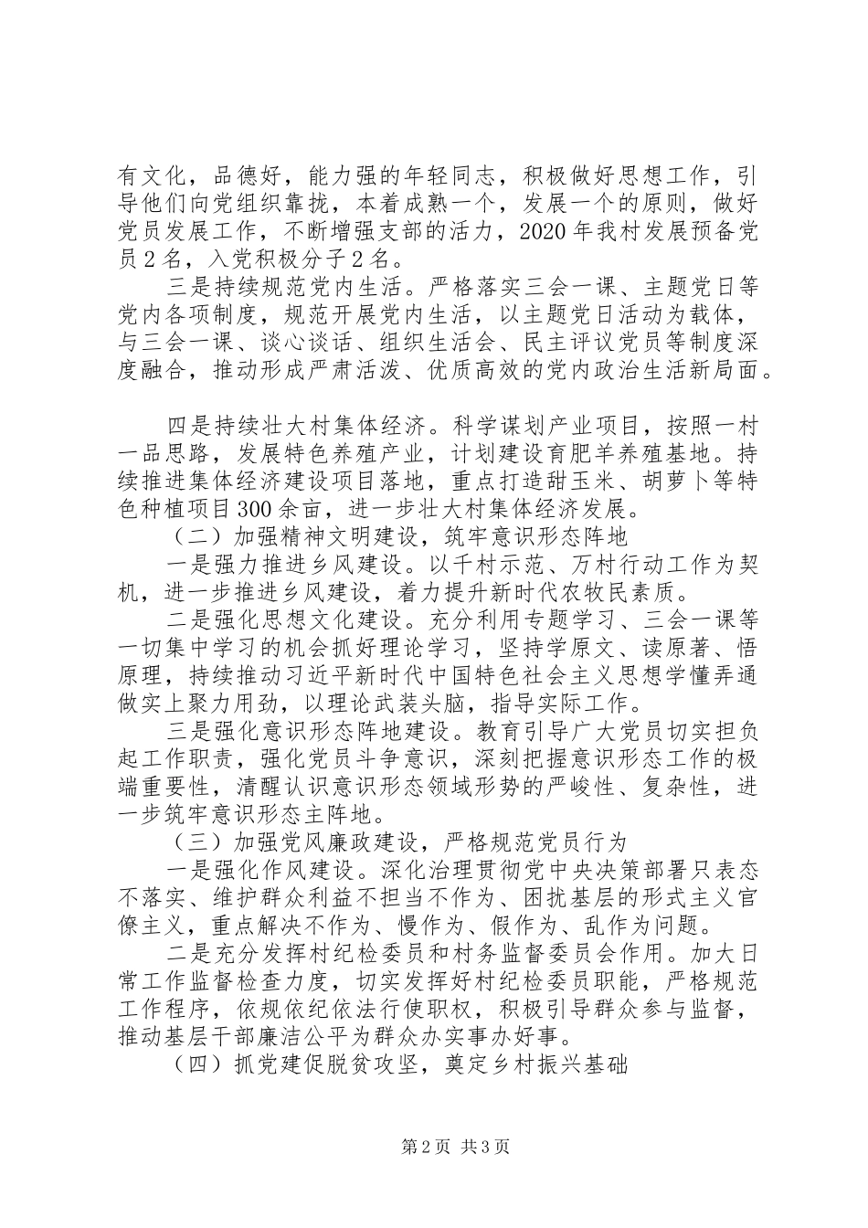 XX年乡村党支部党建工作计划_第2页