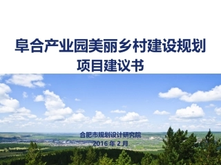 安徽省美丽乡镇项目策划书