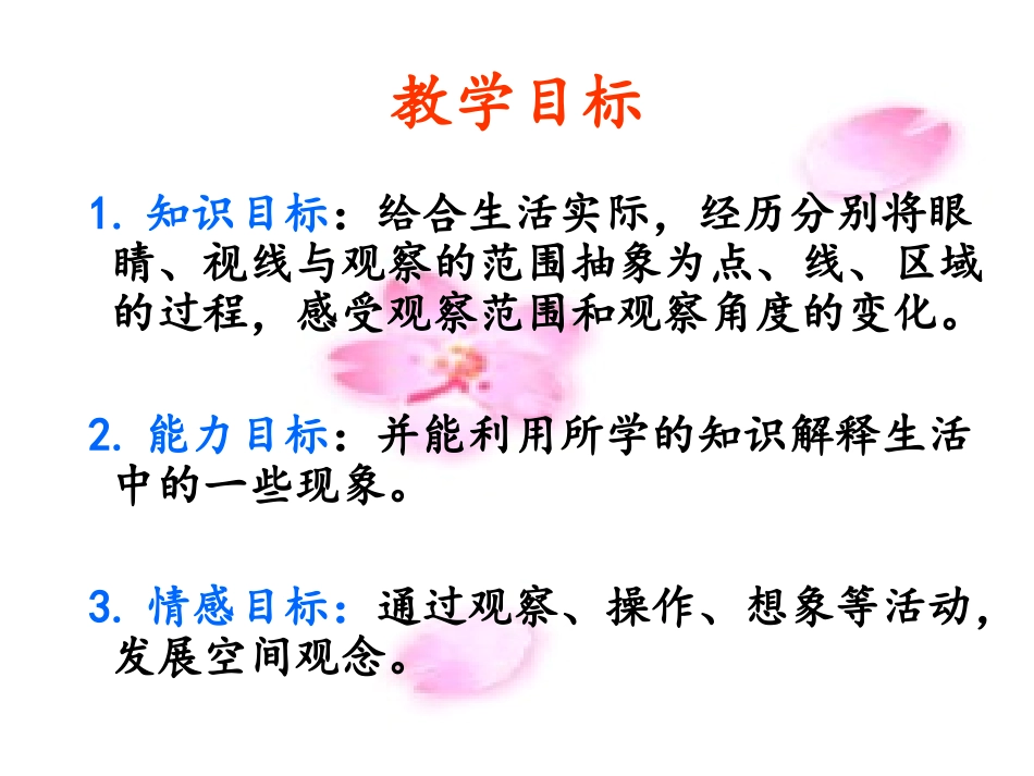 北师大版数学六年级上册《观察的范围》PPT课件_第2页