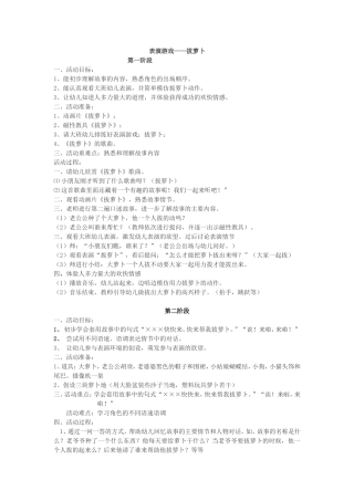 表演游戏拔萝卜