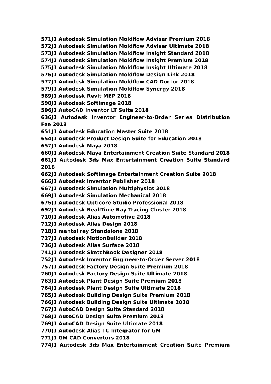AUTODESK 2018全系列产品密钥_第2页