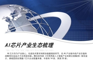AI芯片产业生态梳理
