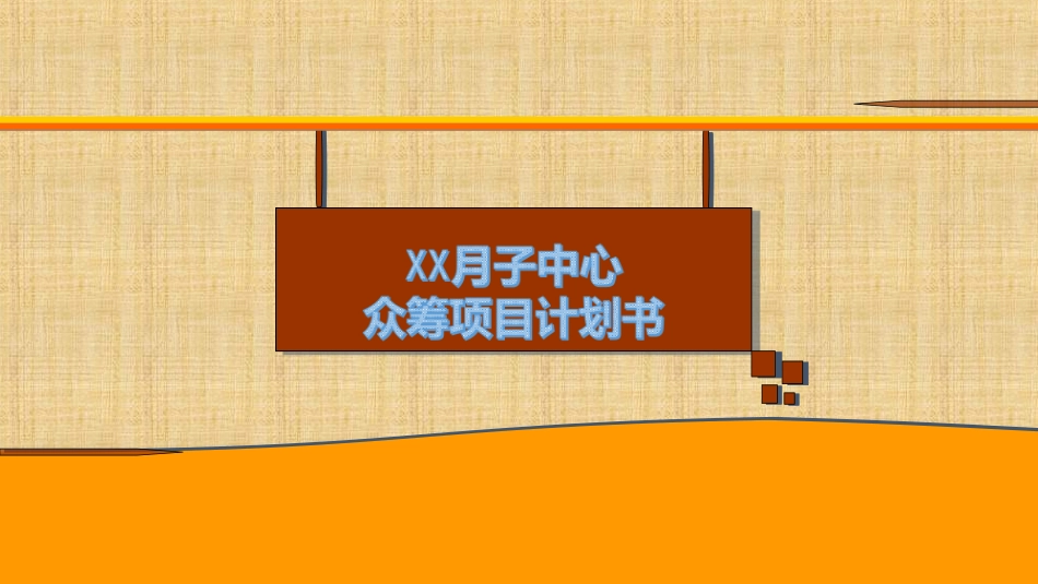 XX月子会所众筹项目方案_第1页