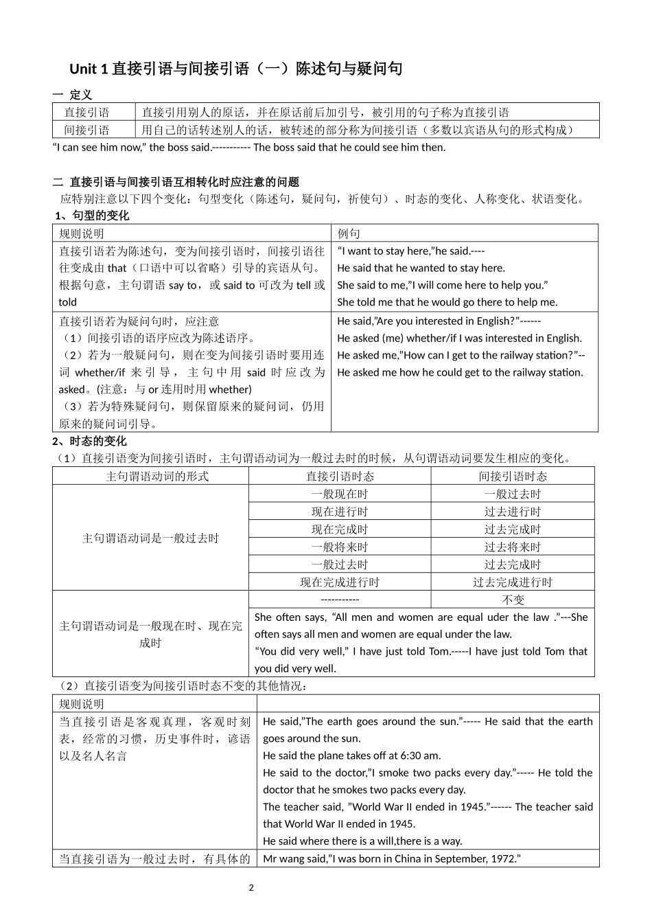 必修1 第一单元 单词语法_第2页