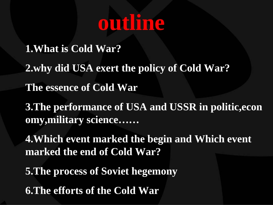 cold war。美苏冷战 英语版。最全最完整的版本。啵啵独家制作_第2页