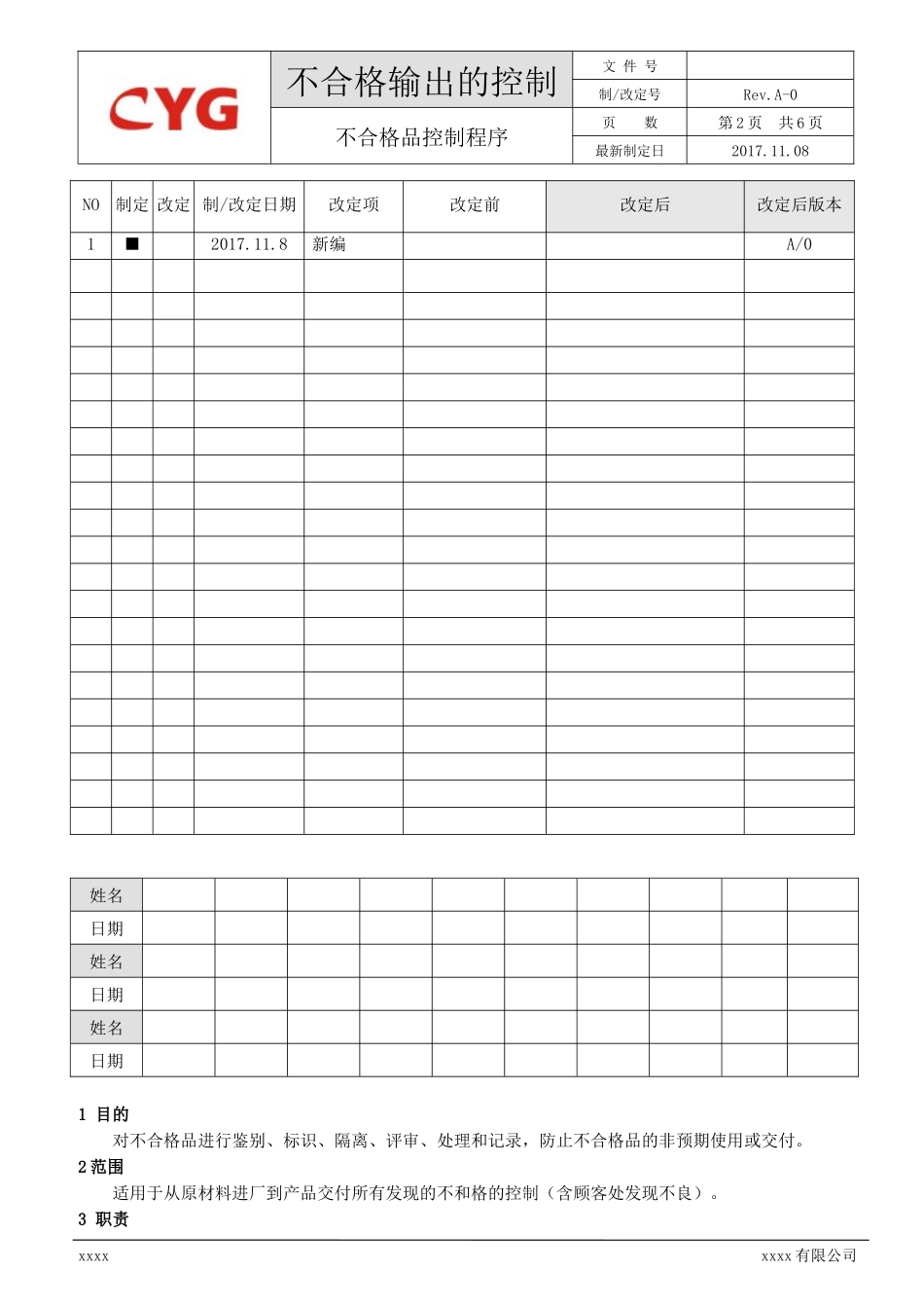 不合格品控制程序_第2页