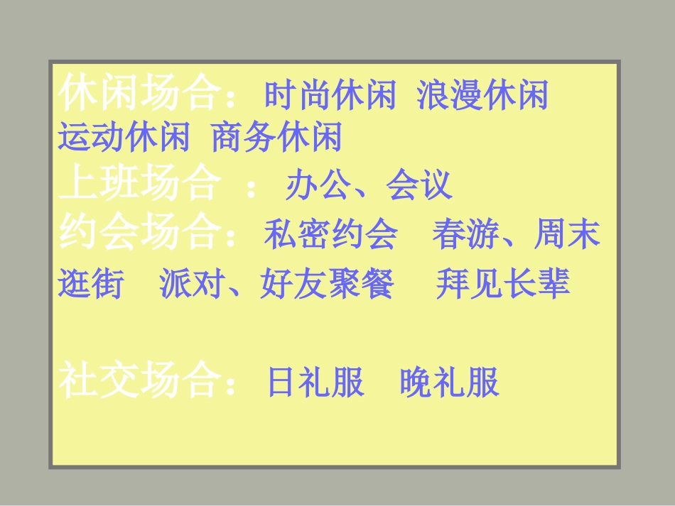 不同场合的服装搭配_第1页