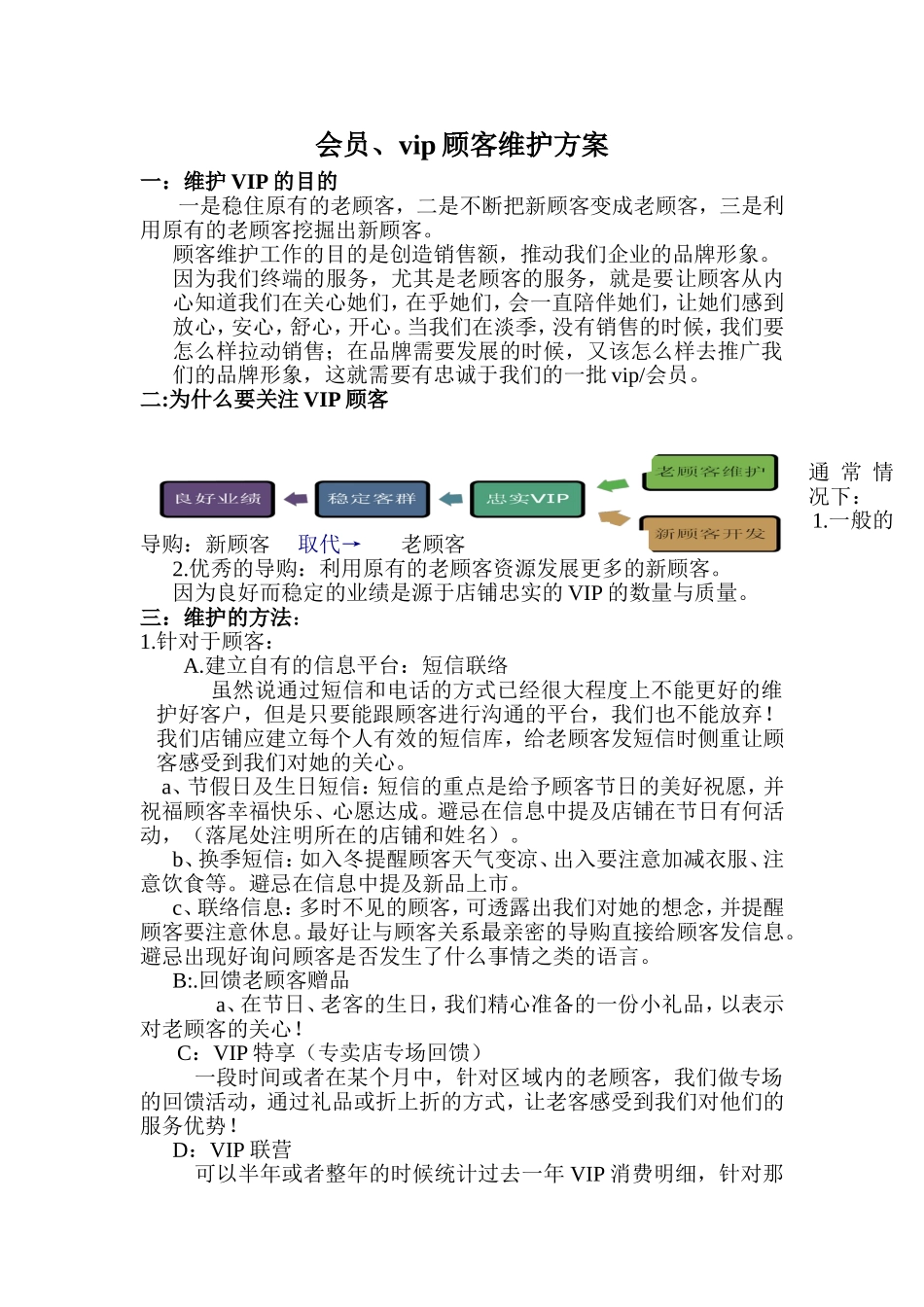 vip客户维护方案_第1页