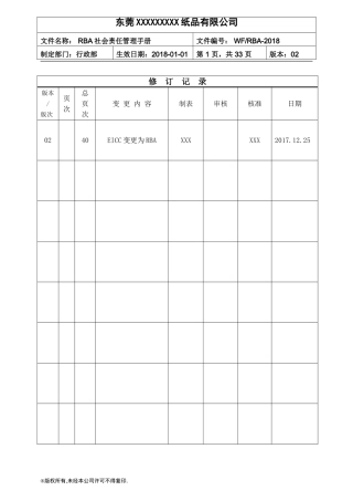 RBA社会责任管理手册(6.0版)