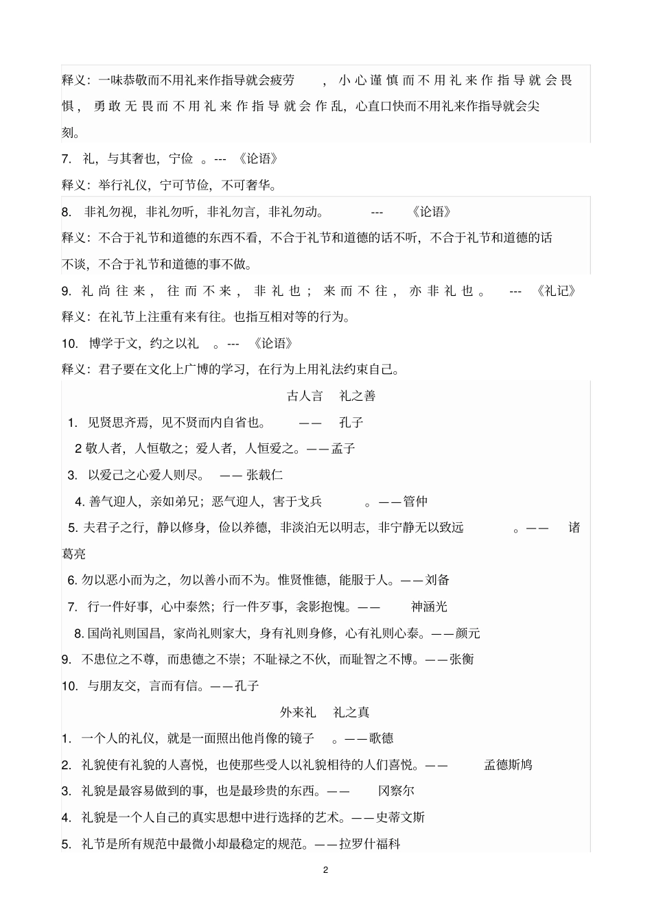 中学生文明礼仪守则定_第2页