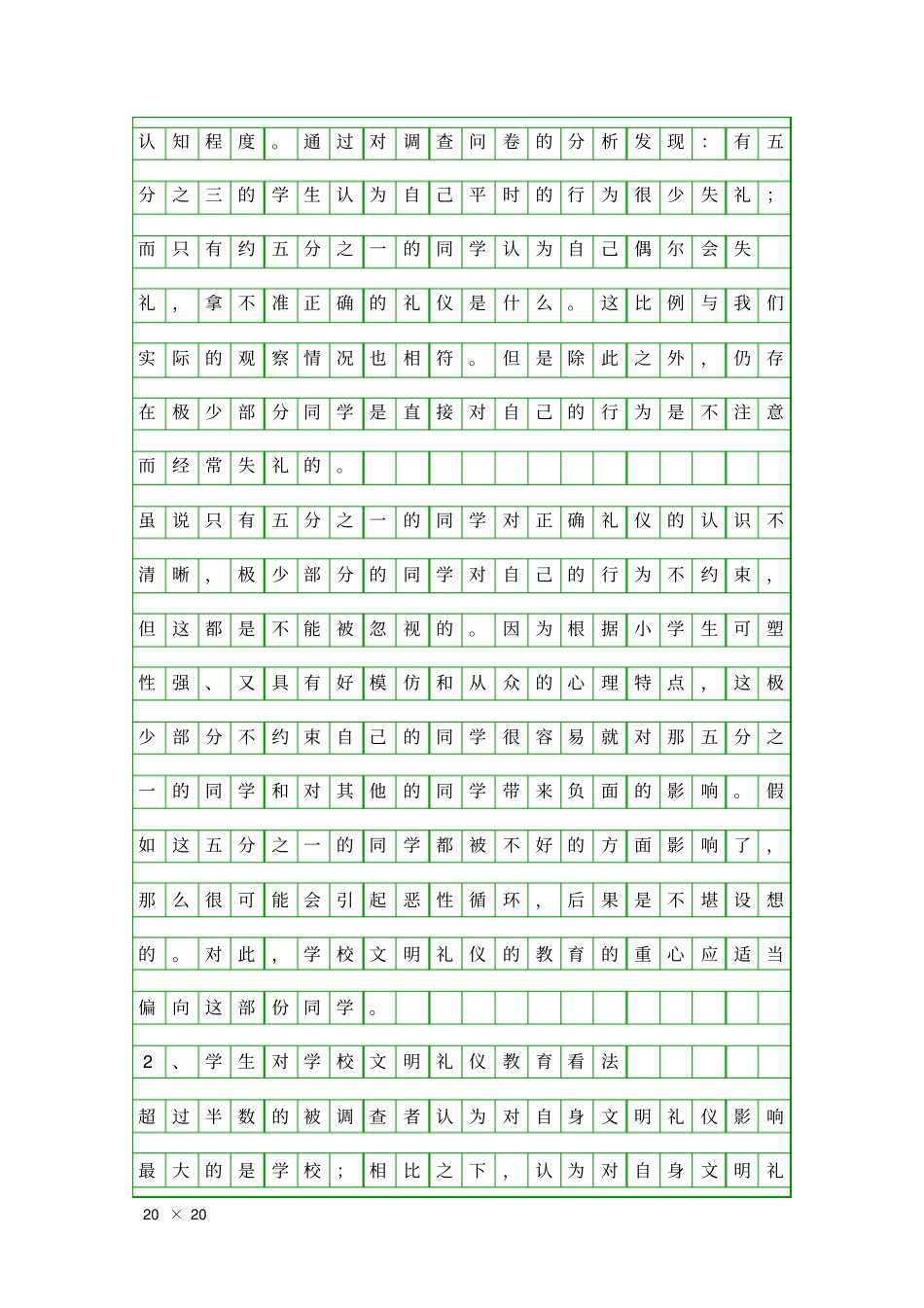 中学生文明礼仪教育调查报告精品工作报告_第3页