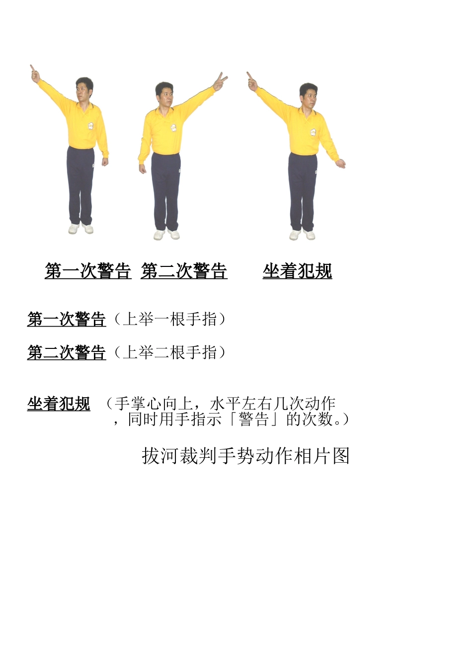 拔河裁判手势动作相片图_第3页