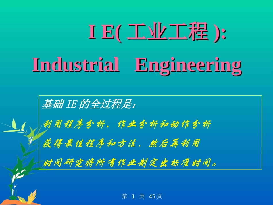 IE工业工程_第1页
