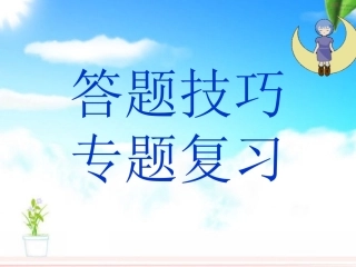 答题技巧专题复习