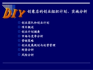 DIY创意店创业计划