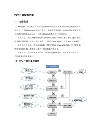 P2V迁移实施方案