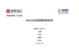 SCR后处理故障排除指南