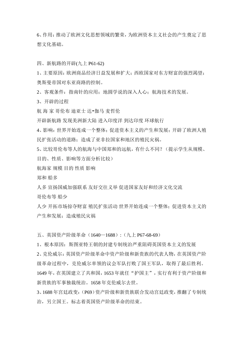 九年级历史复习提纲_第2页