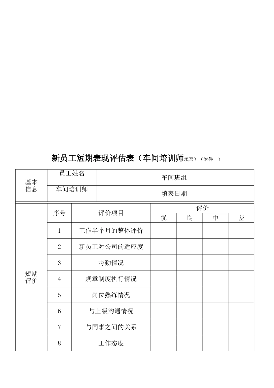 XX公司车间内部新员工培训方案_第3页