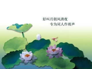 PPT经典模板——水墨荷花背景PPT模板