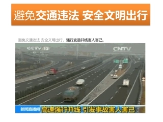 避免交通违法 安全文明出行
