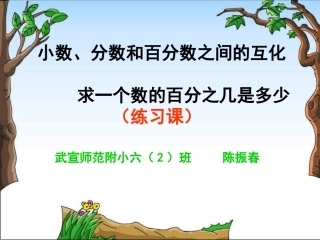 ）（练习课）小数、分数和百分数之间的互化;求一个数的百分之几是多少