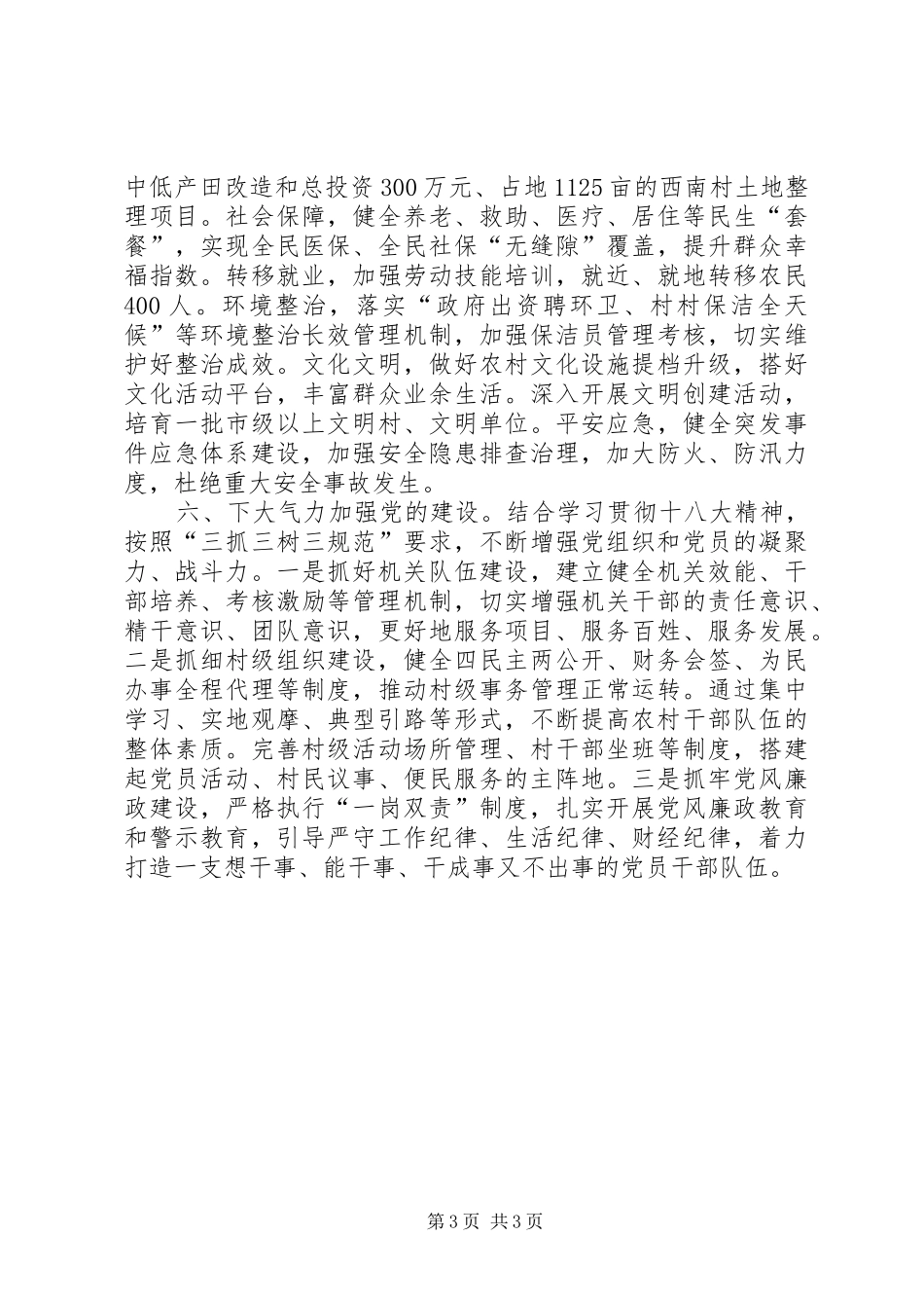 乡镇XX年工作安排_第3页