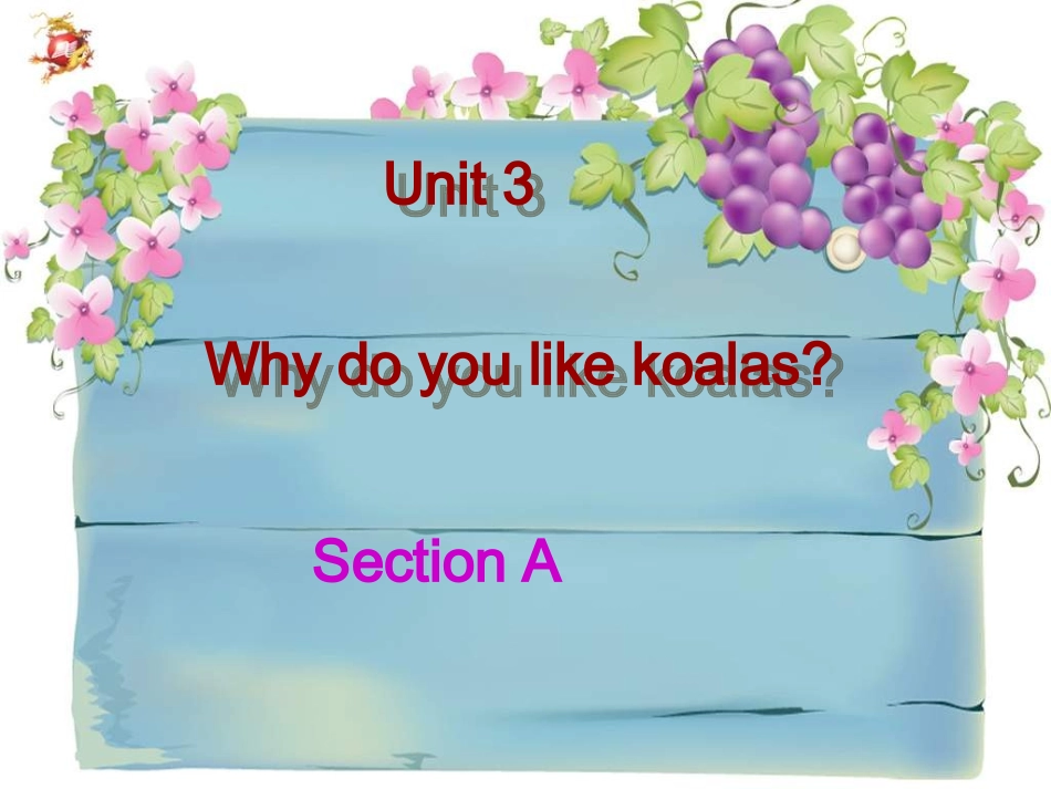 Why_do_you_like_koalas课件SectionA_第1页