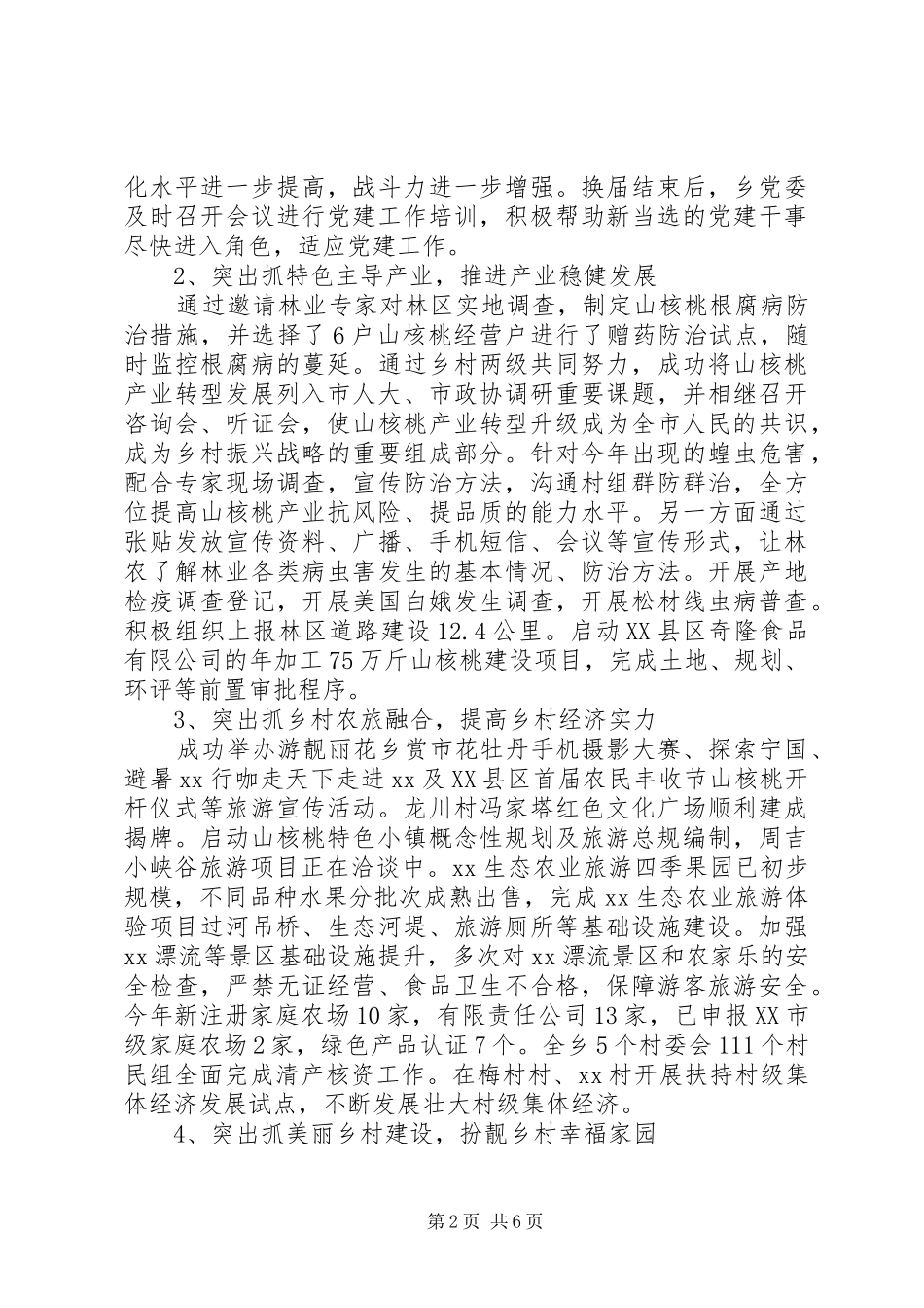 乡人民政府XX年工作总结及XX年工作计划_第2页