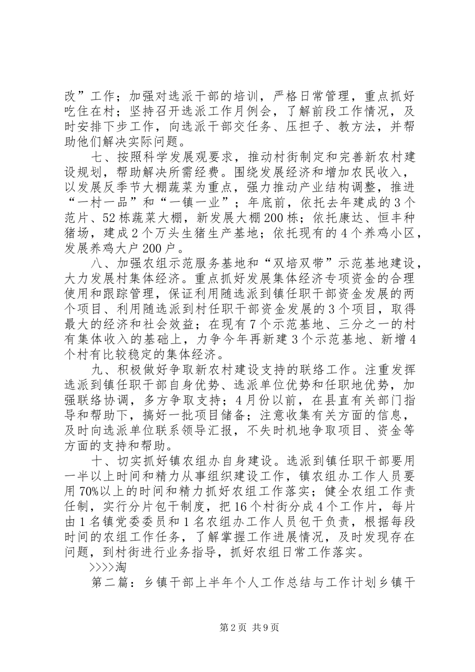乡镇干部个人工作计划_1_第2页