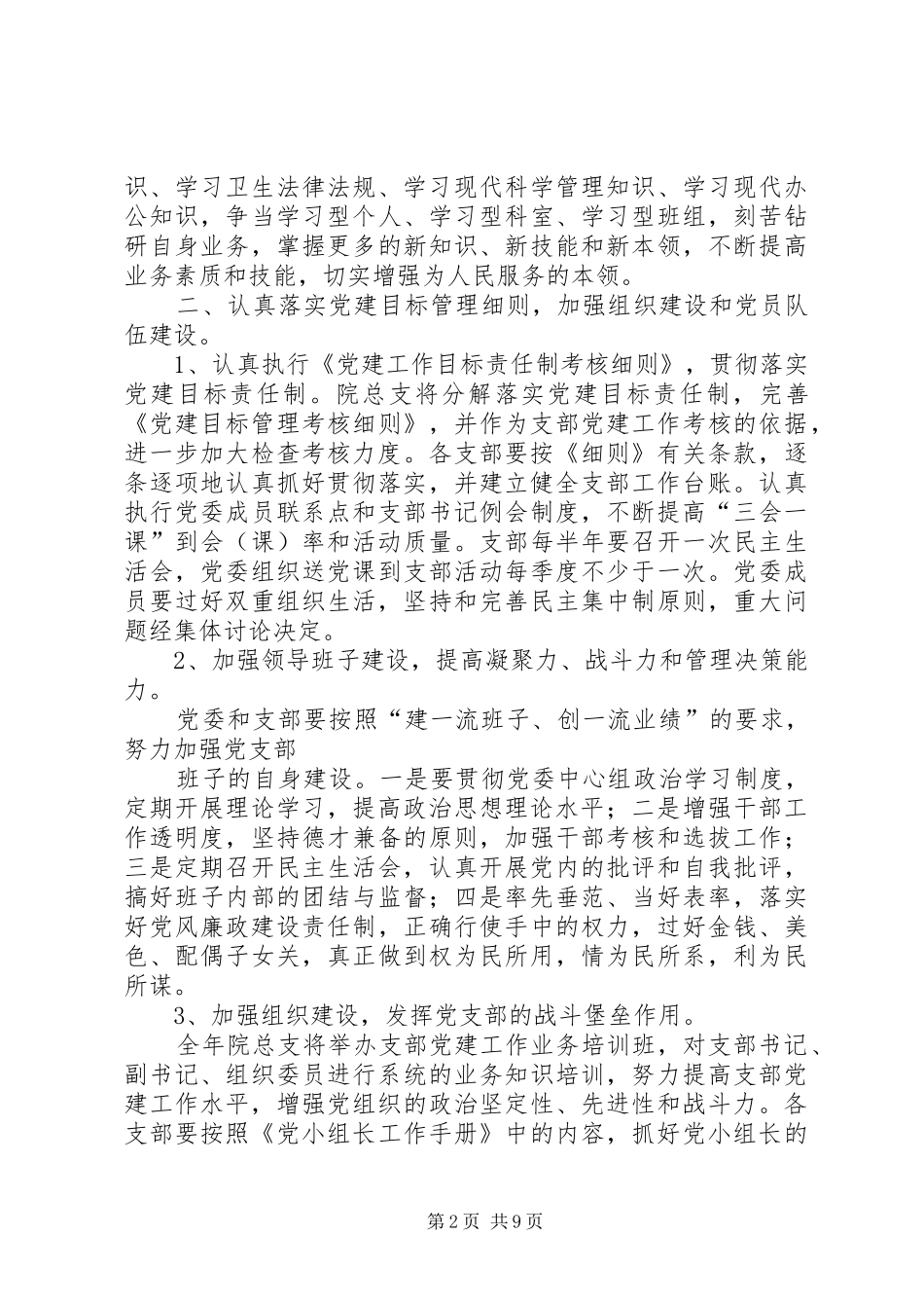 卫生院党建工作计划_第2页