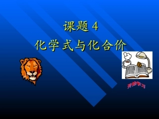 人教版化学第四单元课题四《化学式与化合价》