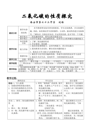 二氧化碳的性质探究