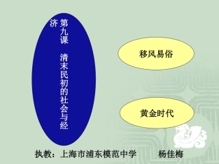 清末民初的社会与经济