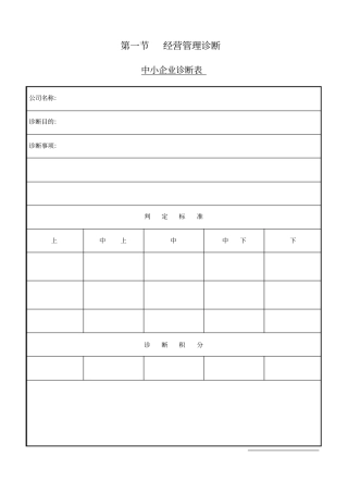 中小企业调查表格汇总