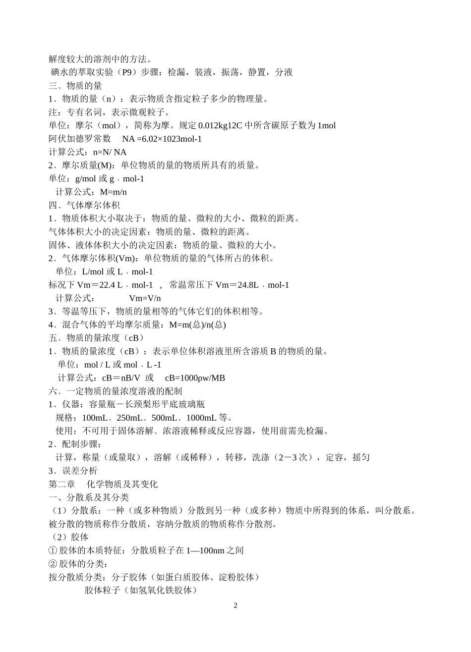 高二化学学业水平知识点整理_第2页