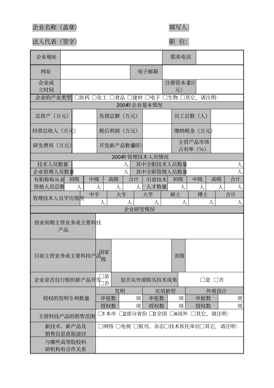 中小企业调查问卷_第2页