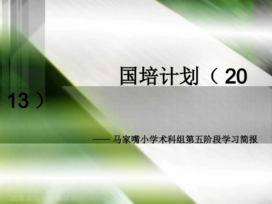 第五阶段国培简报_第1页