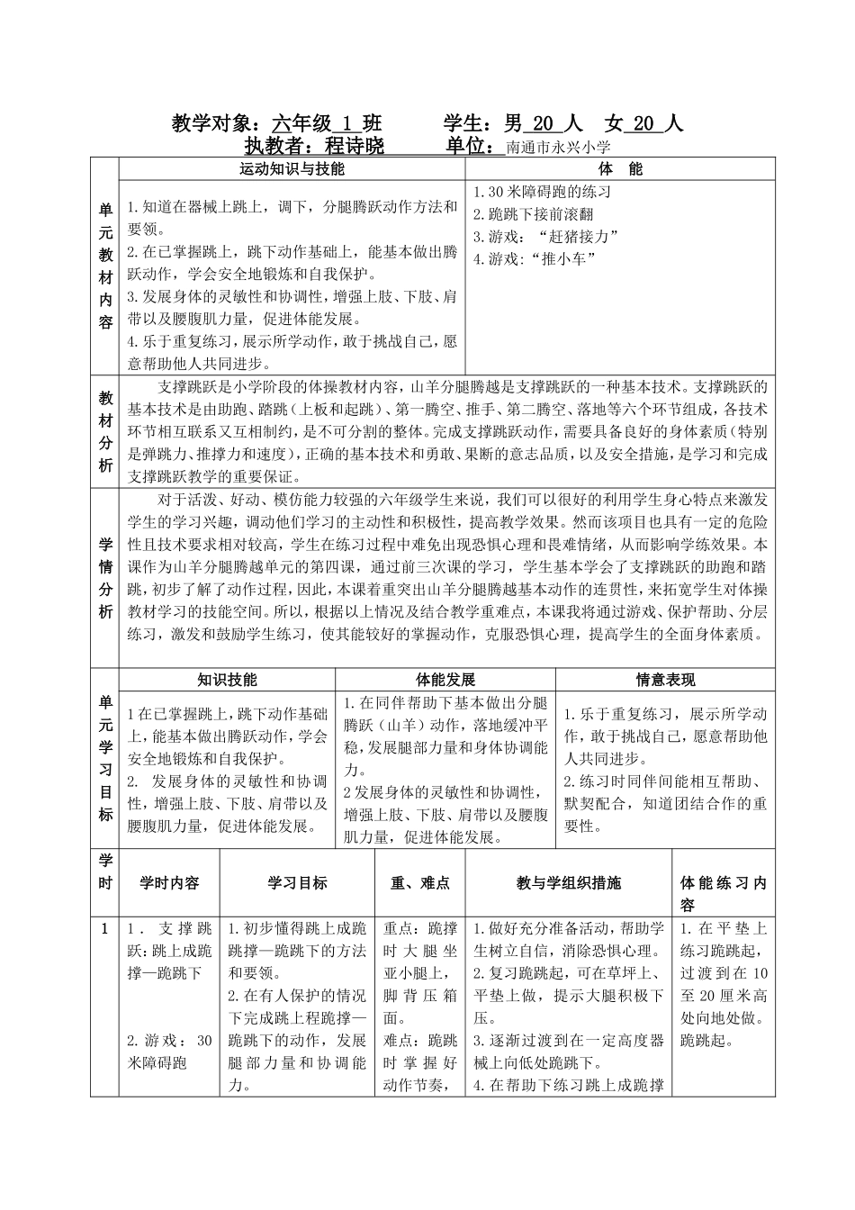 小学体育与健康课程—支撑跳跃与游戏_第2页