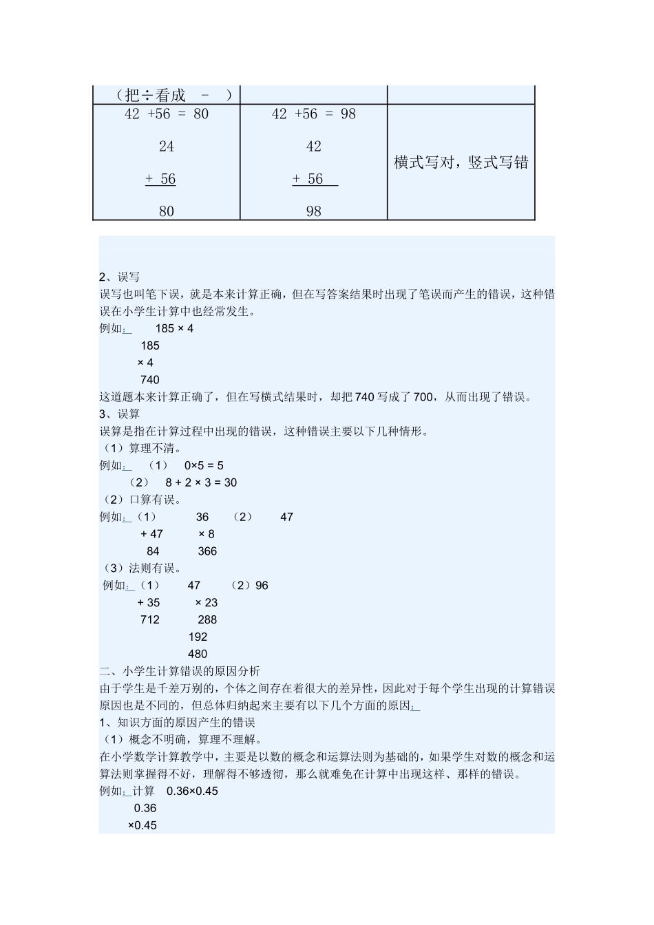 小学生计算错误的分析与思考_第2页